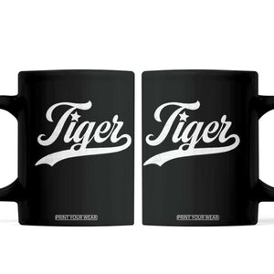 Retro Script Tiger Coffee Mug Vintage Sports Team Name TS10 Black Print Your Wear