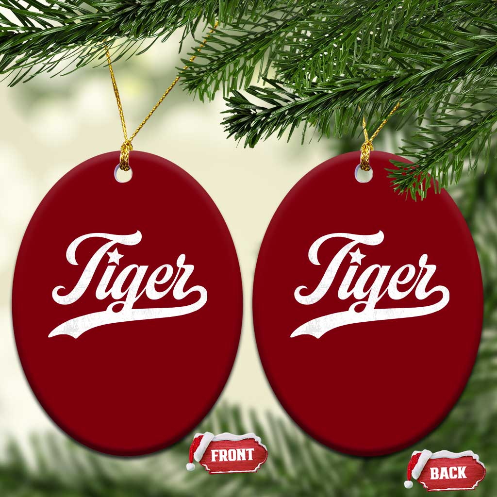 Retro Script Tiger Ceramic Ornament Vintage Sports Team Name TS10 Print Your Wear