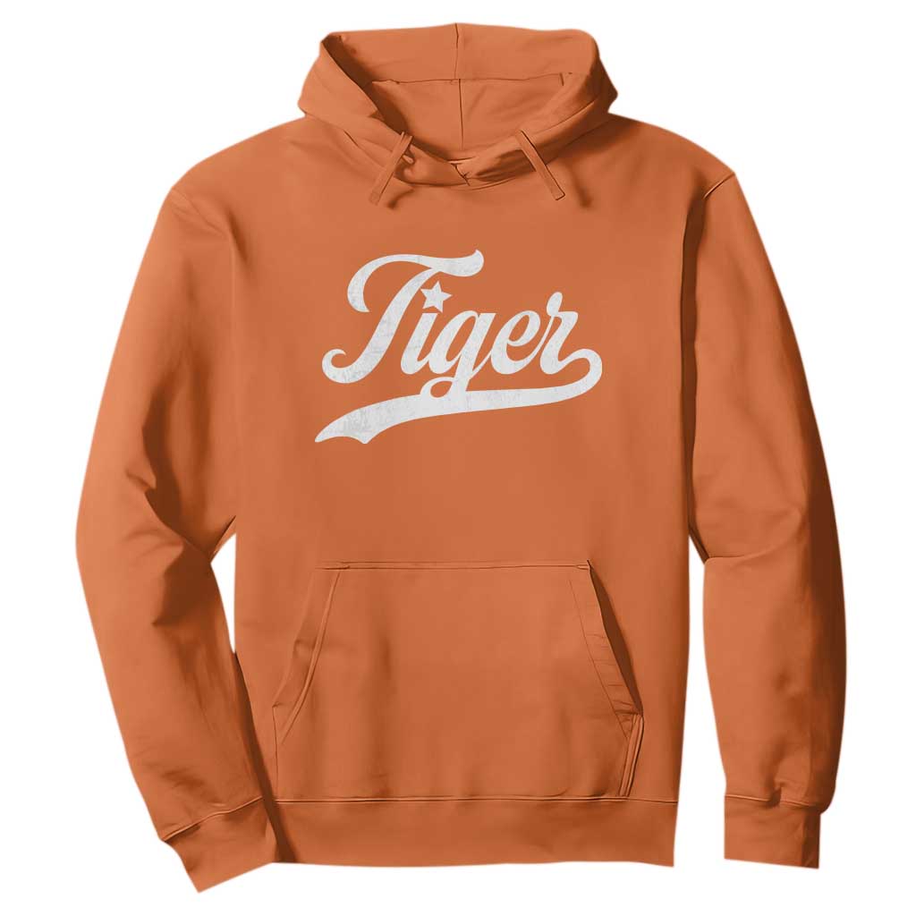 Retro Script Tiger Hoodie Vintage Sports Team Name TS10 Orange Print Your Wear