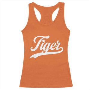 Retro Script Tiger Racerback Tank Top Vintage Sports Team Name TS10 Orange Print Your Wear