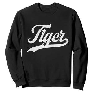 Retro Script Tiger Sweatshirt Vintage Sports Team Name TS10 Black Print Your Wear