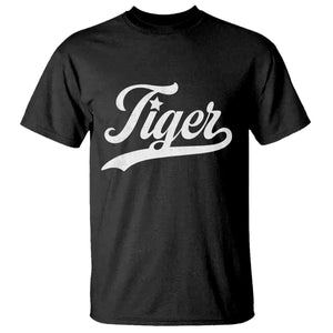 Retro Script Tiger T Shirt Vintage Sports Team Name TS10 Black Print Your Wear