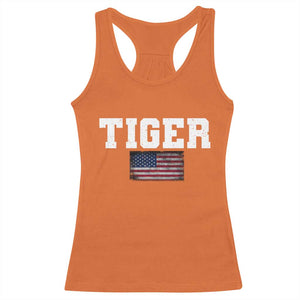 Classic Tiger Racerback Tank Top Retro Varsity Vintage Sports Team Name USA Flag TS10 Orange Print Your Wear
