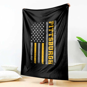 PFS Game Day Throw Blanket Retro Vintage USA Flag Patriotic American TS10 Print Your Wear
