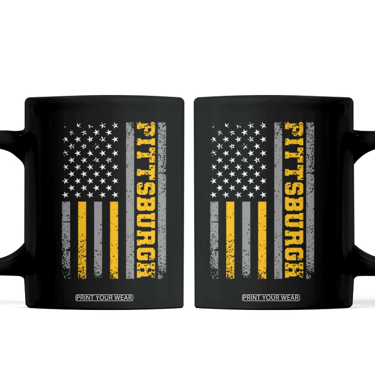 PFS Game Day Coffee Mug Retro Vintage USA Flag Patriotic American TS10 Black Print Your Wear