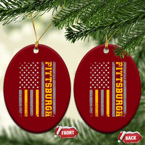 PFS Game Day Ceramic Ornament Retro Vintage USA Flag Patriotic American TS10 Print Your Wear