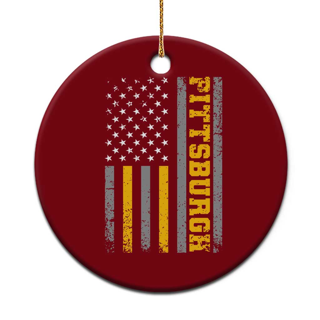 PFS Game Day Ceramic Ornament Retro Vintage USA Flag Patriotic American TS10 1pc Red Print Your Wear