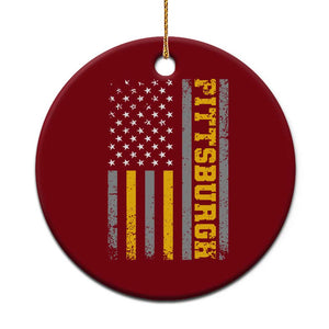 PFS Game Day Ceramic Ornament Retro Vintage USA Flag Patriotic American TS10 1pc Red Print Your Wear