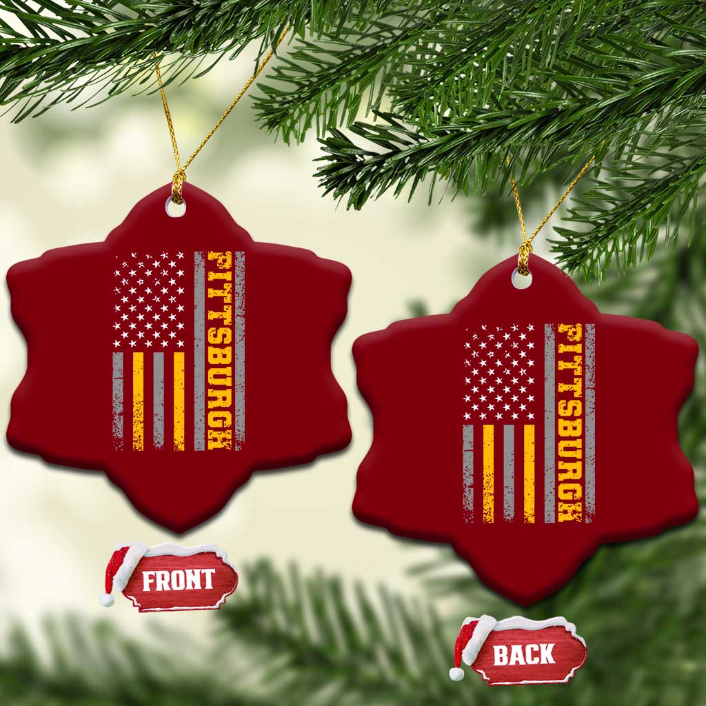 PFS Game Day Ceramic Ornament Retro Vintage USA Flag Patriotic American TS10 Print Your Wear