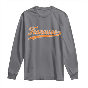 Vintage Tennessee Long Sleeve Shirt Classic TN Orange Print Retro Vintage TS10 Charcoal Print Your Wear