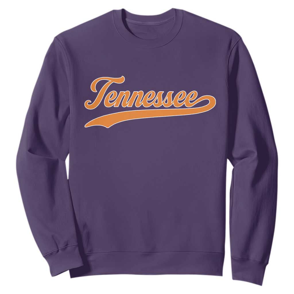 Vintage Tennessee Sweatshirt Classic TN Orange Print Retro Vintage TS10 Purple Print Your Wear