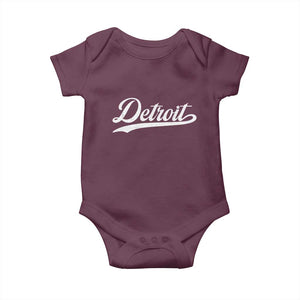 Retro Script DFL Baby Onesie Vintage Sports Team Name LF TS10 Maroon Print Your Wear