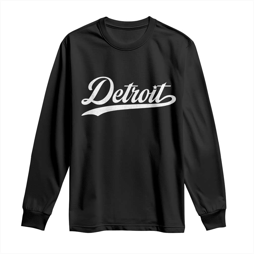 Retro Script DFL Long Sleeve Shirt Vintage Sports Team Name LF TS10 Black Print Your Wear