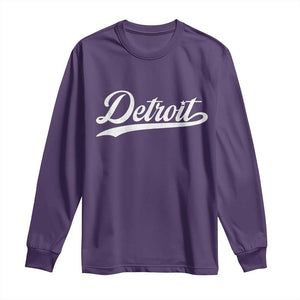 Retro Script DFL Long Sleeve Shirt Vintage Sports Team Name LF TS10 Purple Print Your Wear