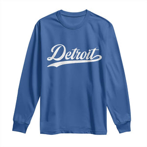 Retro Script DFL Long Sleeve Shirt Vintage Sports Team Name LF TS10 Royal Blue Print Your Wear