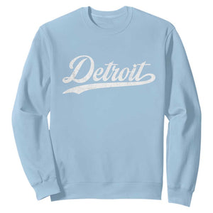 Retro Script DFL Sweatshirt Vintage Sports Team Name LF TS10 Light Blue Print Your Wear