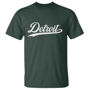 Retro Script DFL T Shirt Vintage Sports Team Name LF TS10 Dark Forest Green Print Your Wear