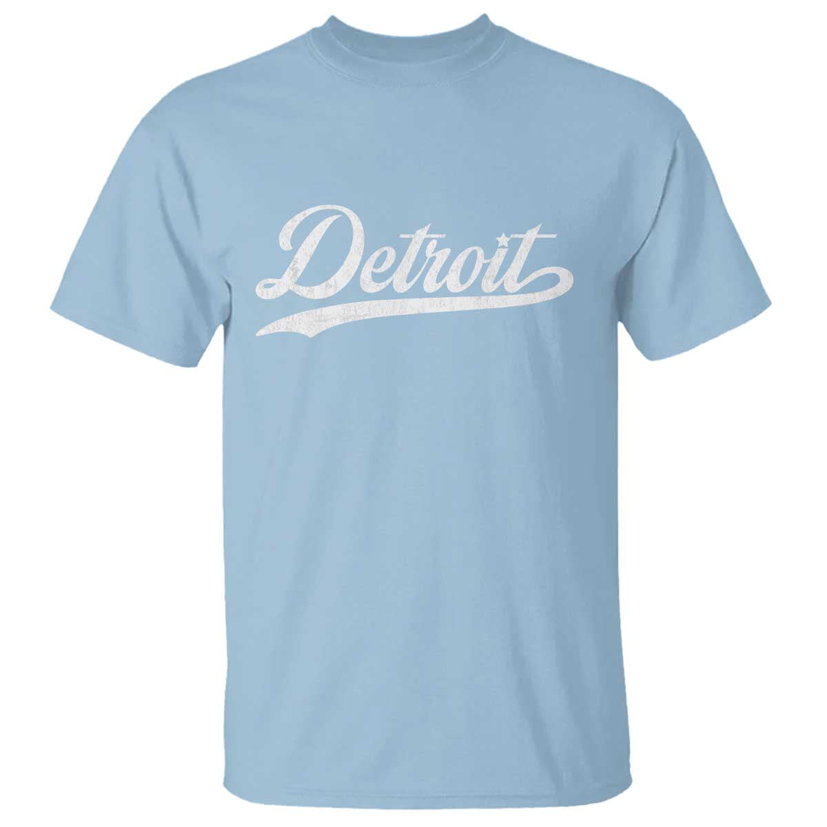 Retro Script DFL T Shirt Vintage Sports Team Name LF TS10 Light Blue Print Your Wear