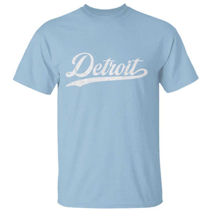 Retro Script DFL T Shirt Vintage Sports Team Name LF TS10 Light Blue Print Your Wear