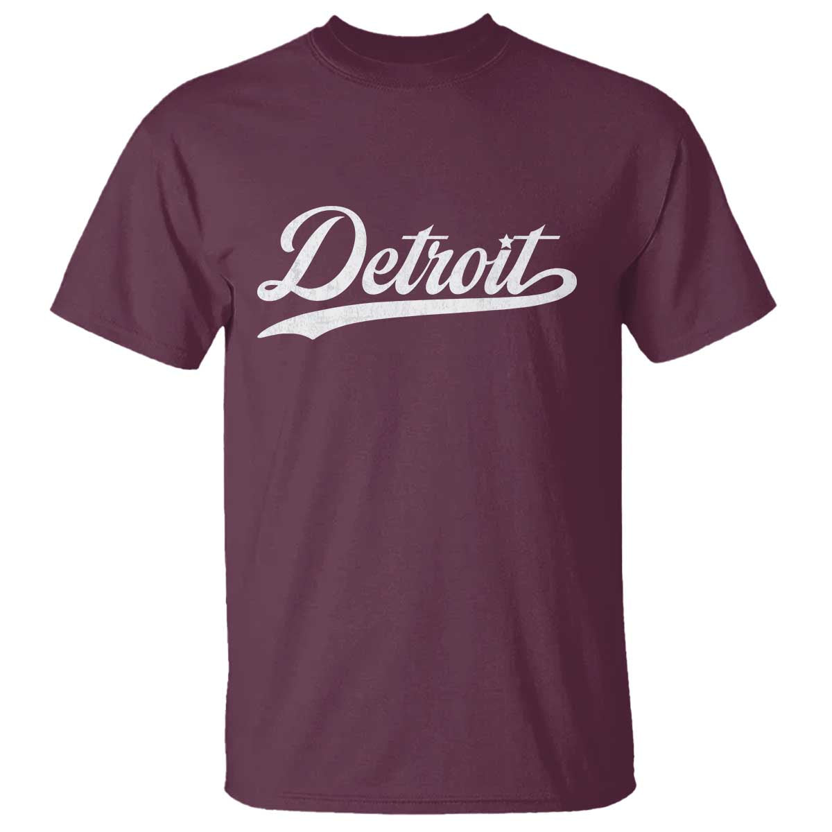 Retro Script DFL T Shirt Vintage Sports Team Name LF TS10 Maroon Print Your Wear
