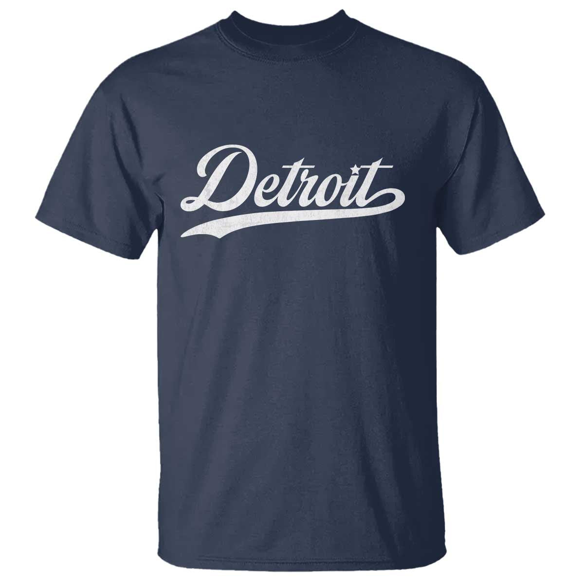 Retro Script DFL T Shirt Vintage Sports Team Name LF TS10 Navy Print Your Wear
