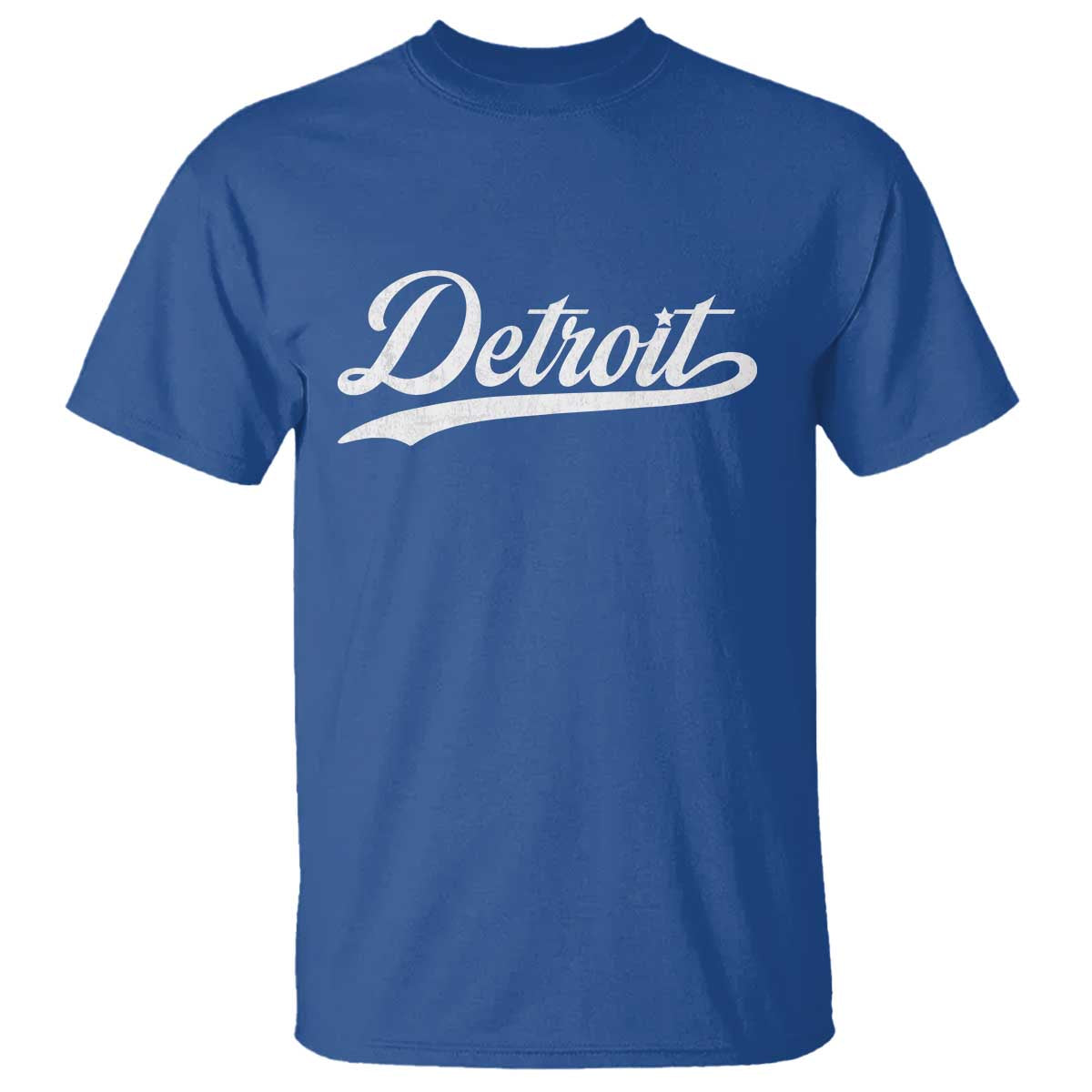 Retro Script DFL T Shirt Vintage Sports Team Name LF TS10 Royal Blue Print Your Wear