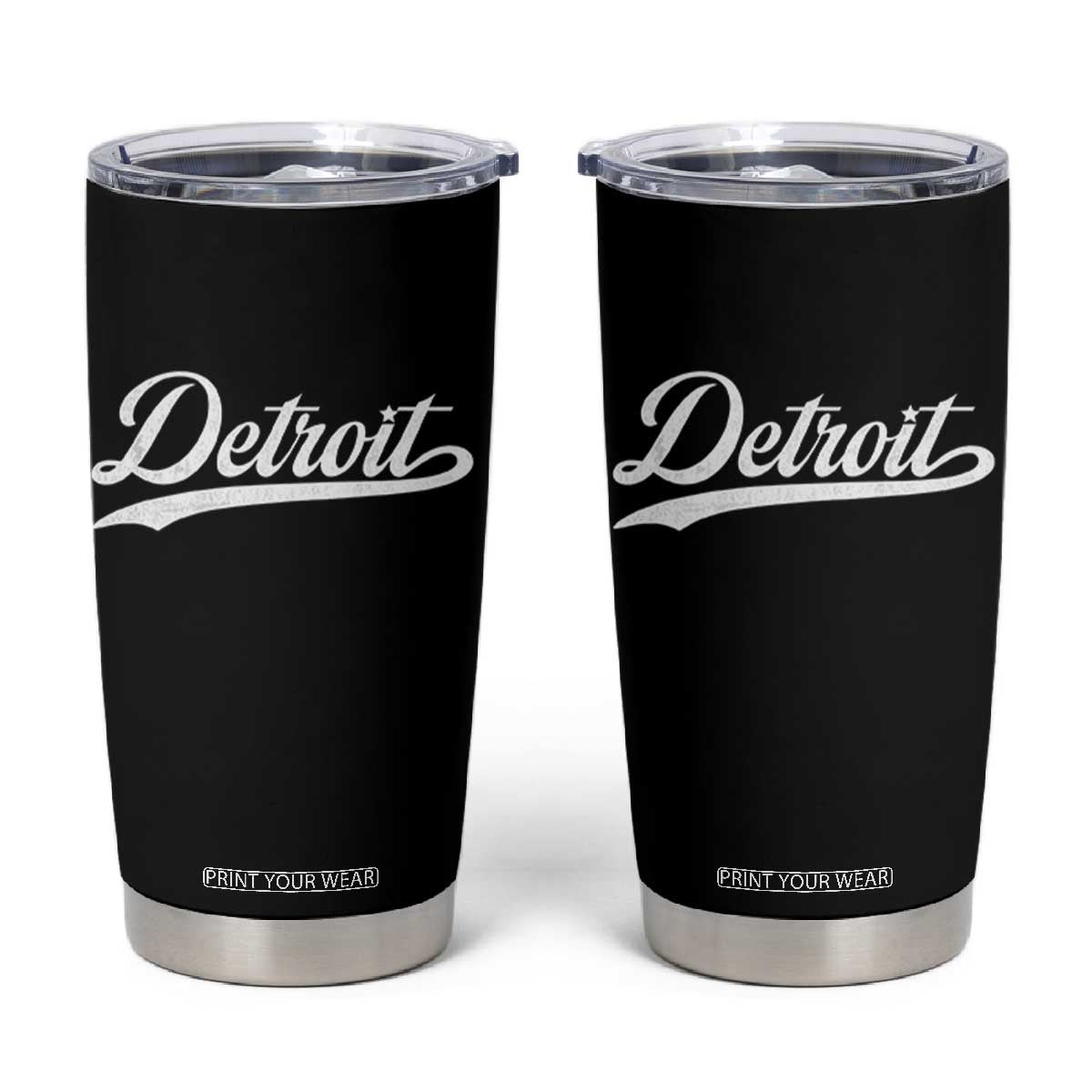 Retro Script DFL Tumbler Cup Vintage Sports Team Name LF TS10 Black Print Your Wear