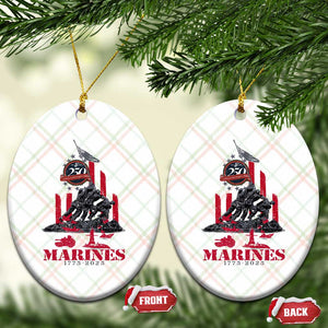 Marine Veteran 250th Anniversary Ceramic Ornament Retro Military Corps American Flag TS10 Print Your Wear