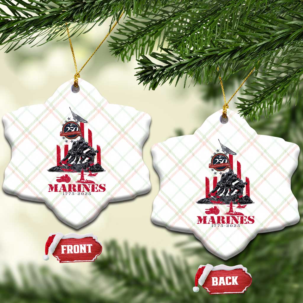 Marine Veteran 250th Anniversary Ceramic Ornament Retro Military Corps American Flag TS10 Print Your Wear