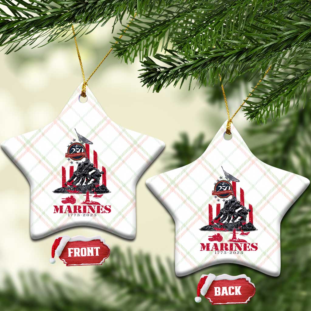 Marine Veteran 250th Anniversary Ceramic Ornament Retro Military Corps American Flag TS10 Print Your Wear