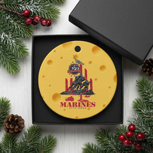 Marine Veteran 250th Anniversary Ceramic Ornament Retro Military Corps American Flag TS10 1pc Yellow Cheese Print Your Wear