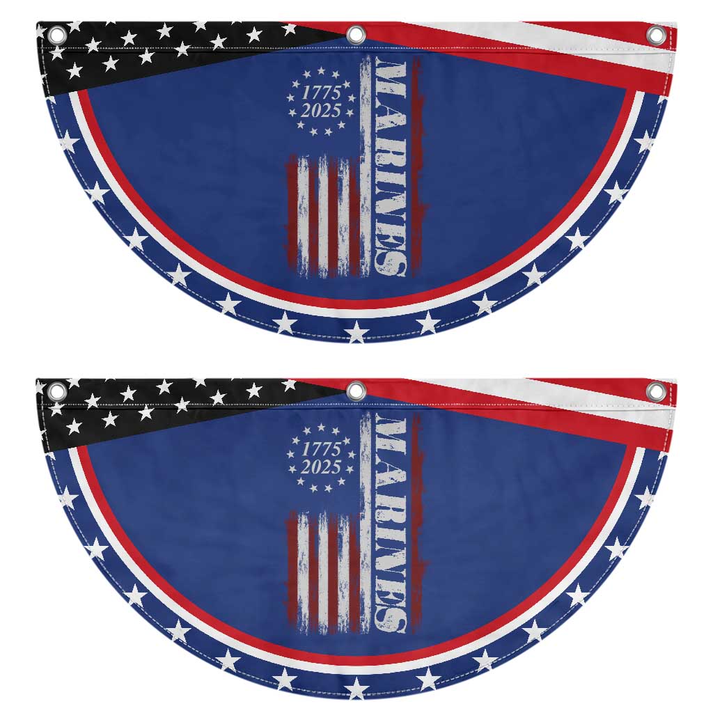 Marine 250th Anniversary Patriotic Fan Flag Retro Military Veteran Gift American Flag TS10 2pcs pack Classic Navy Print Your Wear
