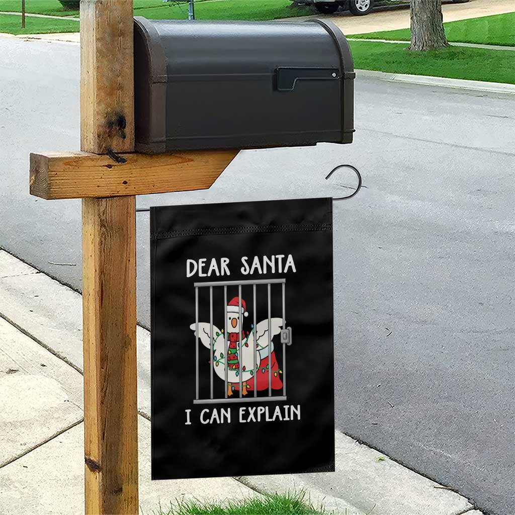 Funny Christmas Goose Garden Flag Dear Santa I Can Explain Xmas Meme TS10 Print Your Wear