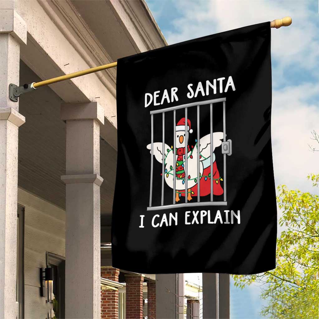 Funny Christmas Goose Garden Flag Dear Santa I Can Explain Xmas Meme TS10 Print Your Wear