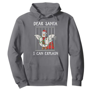 Funny Christmas Goose Hoodie Dear Santa I Can Explain Xmas Meme TS10 Charcoal Print Your Wear