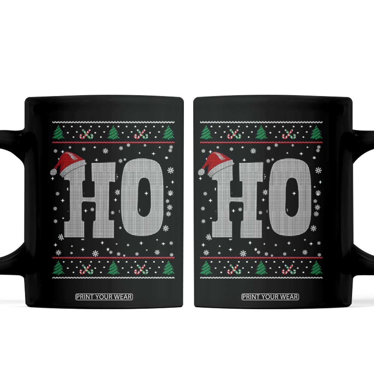 Where's My Ho At Matching Ugly Christmas Coffee Mug Ho Funny Couples TS10 Black Print Your Wear