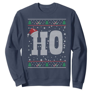 Where's My Ho At Matching Ugly Christmas Sweatshirt Ho Funny Couples TS10 Navy Print Your Wear