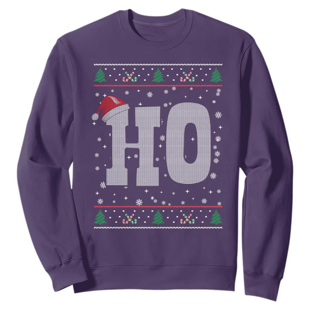 Where's My Ho At Matching Ugly Christmas Sweatshirt Ho Funny Couples TS10 Purple Print Your Wear