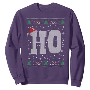 Where's My Ho At Matching Ugly Christmas Sweatshirt Ho Funny Couples TS10 Purple Print Your Wear