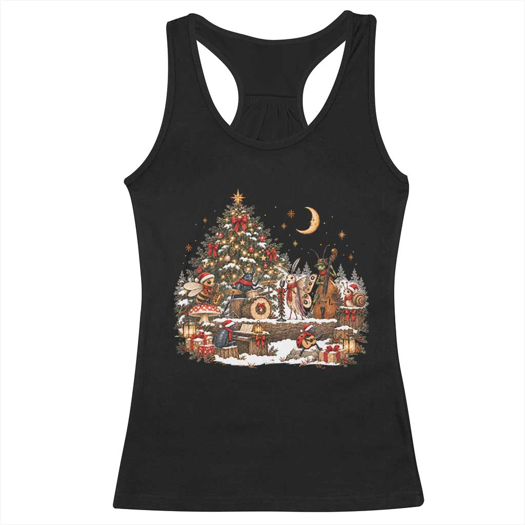 Vintage Christmas Insect Orchestra Racerback Tank Top Musician Bug 90s Insect Lovers