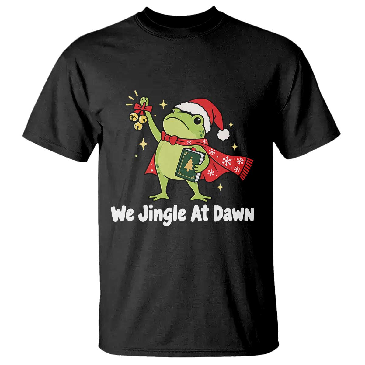 Funny Christmas Frog Jingle Bells T Shirt We Jingle At Dawn