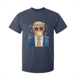 Trump Bitcoin T Shirt For Kid 2024 President Funny Golden Trump Bubble Gum TS10 Navy Print Your Wear