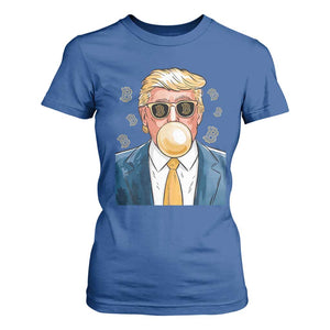 Trump Bitcoin T Shirt For Women 2024 President Funny Golden Trump Bubble Gum TS10 Royal Blue Print Your Wear