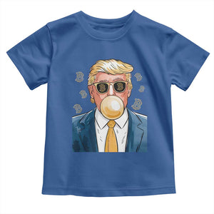 Trump Bitcoin Toddler T Shirt 2024 President Funny Golden Trump Bubble Gum TS10 Royal Blue Print Your Wear