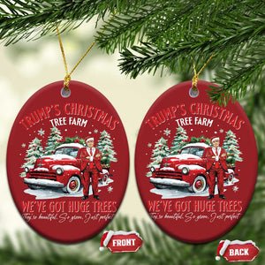 Funny Trump Christmas Ornament Make Xmas Great Again Xmas Tree Farm TS10 Oval Red Print Your Wear