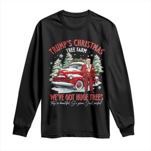 Funny Trump Christmas Tree Farm Long Sleeve Shirt Make Xmas Great Again TS10 Black Print Your Wear