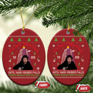 Xmas Nakatomi Plaza Christmas Ornament Hans Gruber Xmas Party 2024 Ugly Gift TS10 Oval Red Print Your Wear