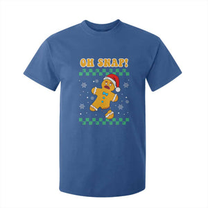 Gingerbread Man Oh Snap Christmas T Shirt For Kid TS10 Royal Blue Print Your Wear
