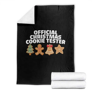Official Christmas Cookie Tester Throw Blanket Taster Baking Crew Sibling Matching TS10 Black Print Your Wear
