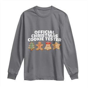 Official Christmas Cookie Tester Long Sleeve Shirt Taster Baking Crew Sibling Matching TS10 Charcoal Print Your Wear